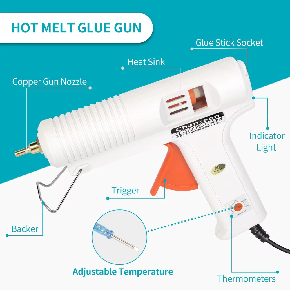 Large Silicone Glue Gun – White | 120W #GG4052