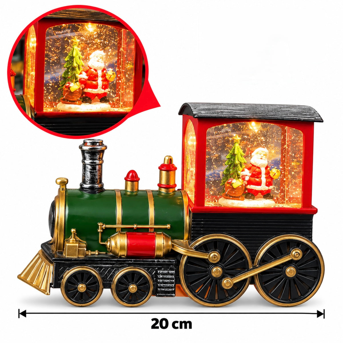 Christmas Musical Light-Up Train Decoration – 20cm #CD4475
