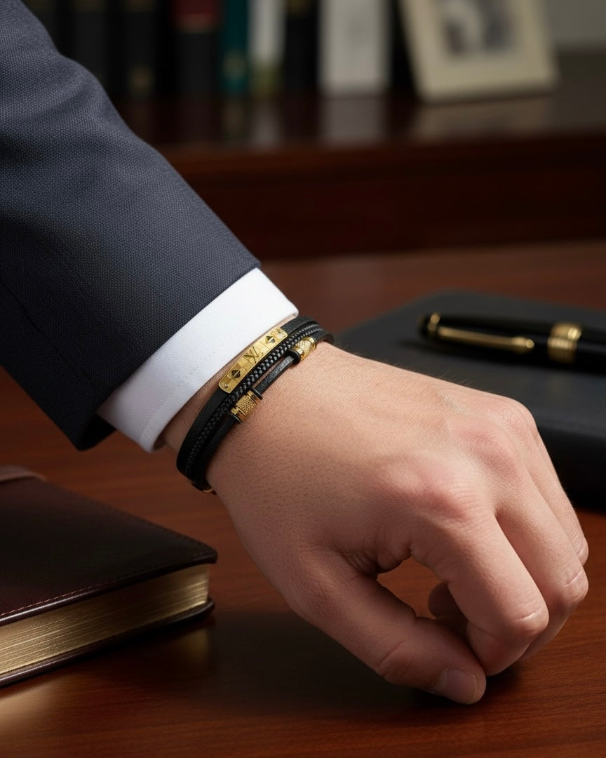 Luxury LV Style Men’s Bracelet #VC3843