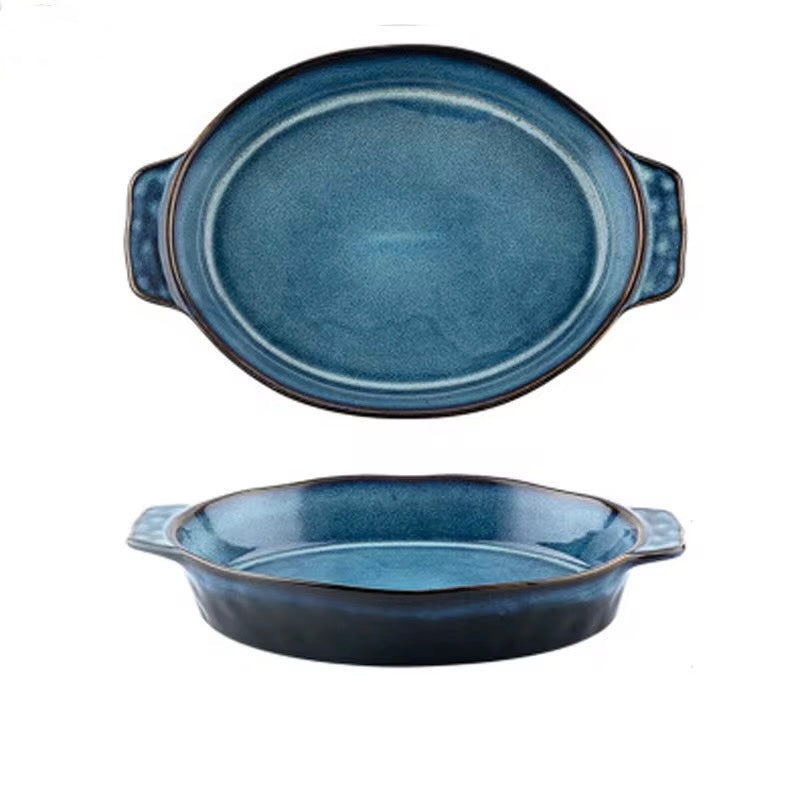Luxury Blue Ceramic Bakeware Dish #CD3970