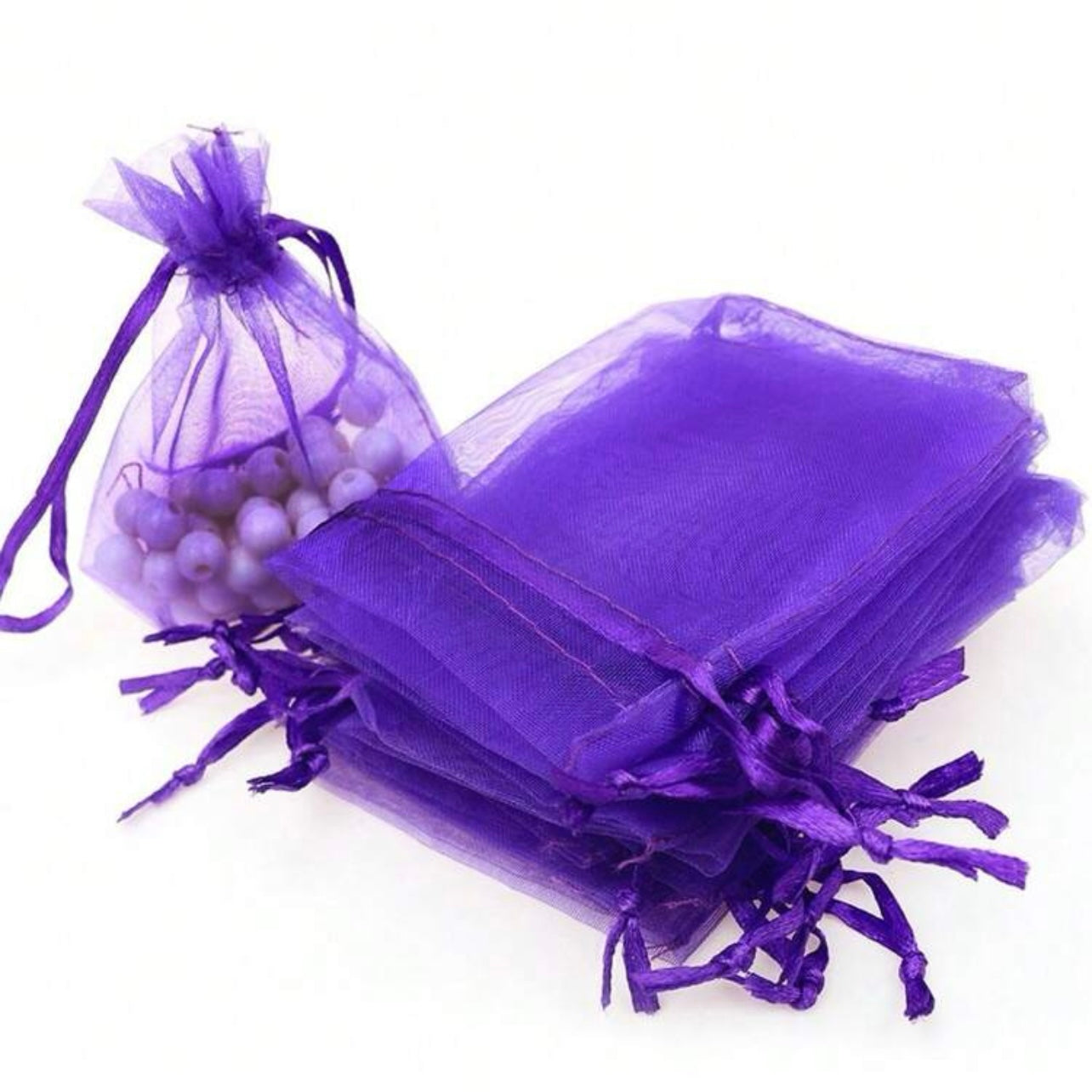 Purple Organza Bag x12pcs