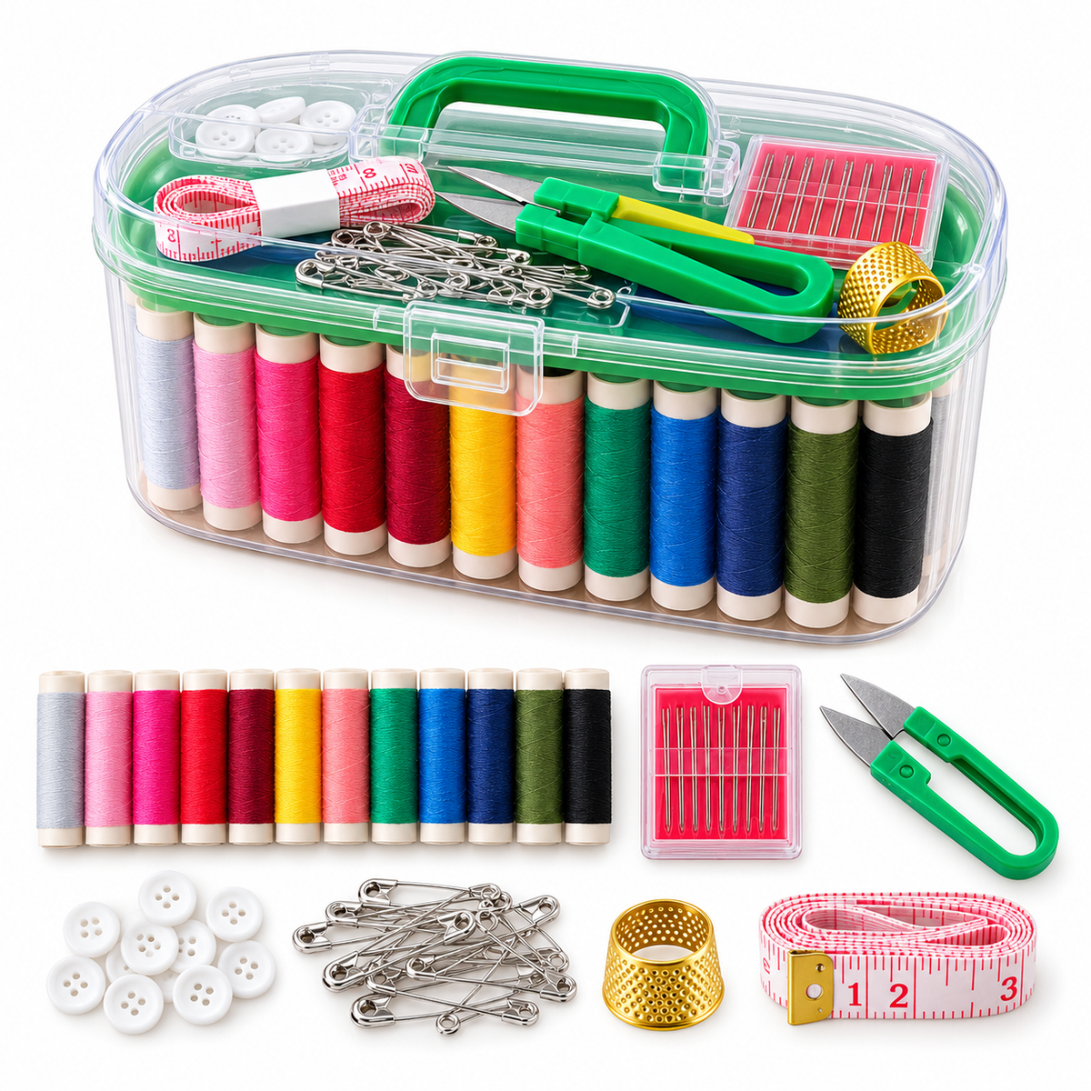 Sewing Accessories Kit Box – 12 Colors #SA4444