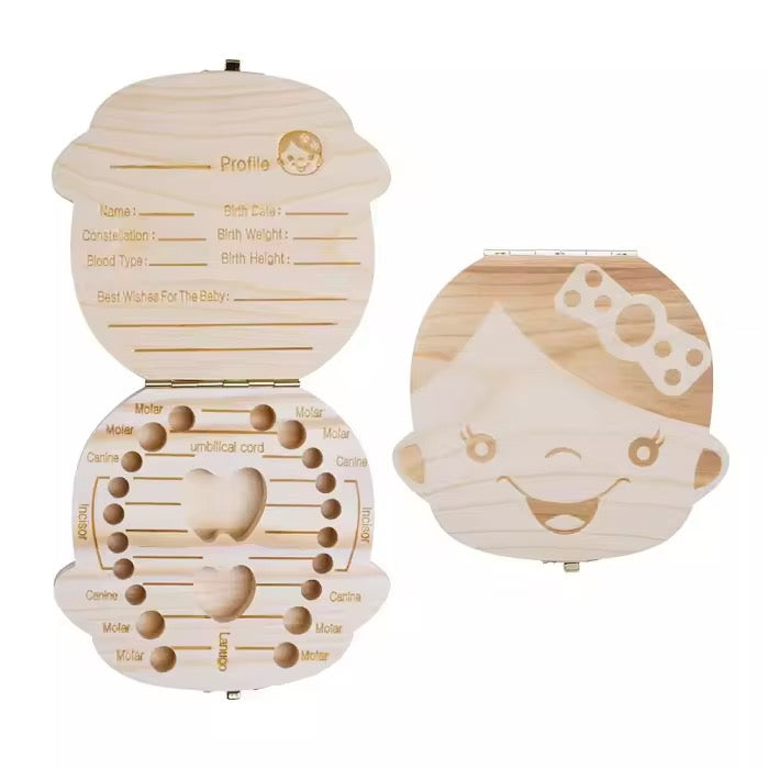 Baby Teeth Keepsake Wooden Box #TB3157