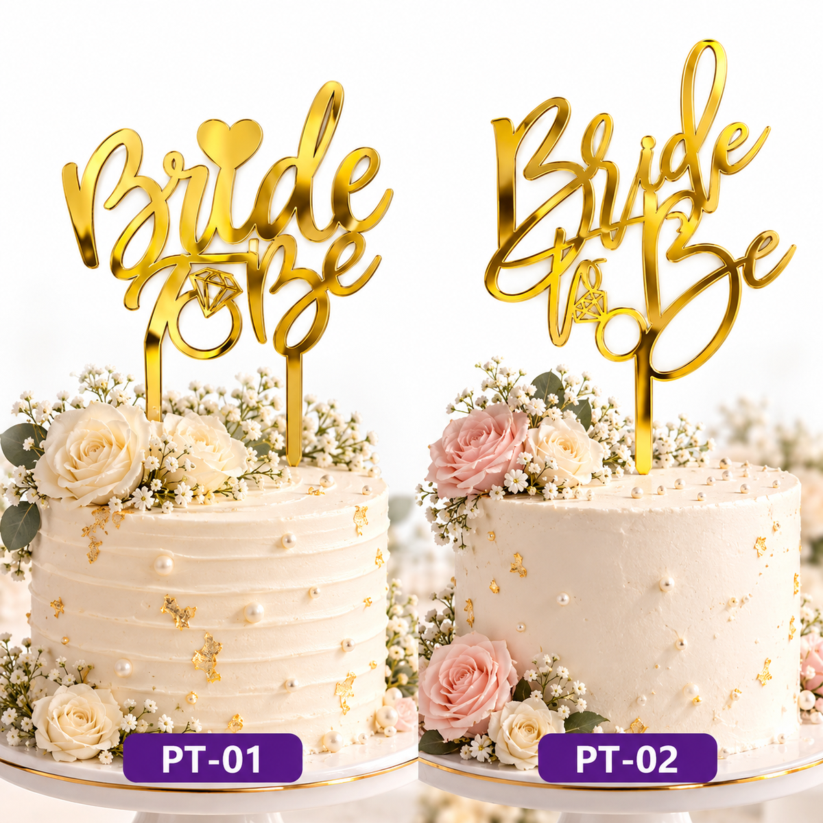 Gold Bride To Be Cake Topper #CT4262