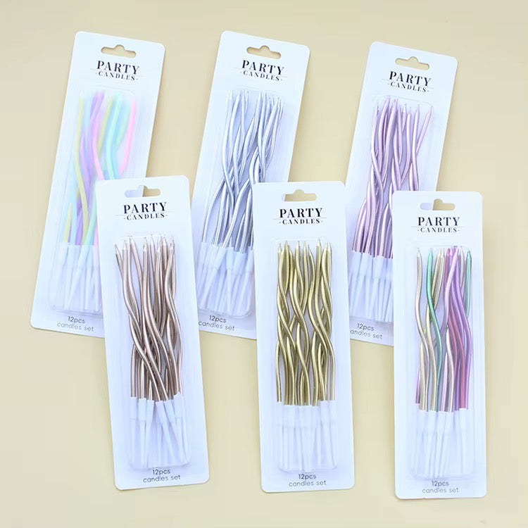 Twisted Party Candles – 12pcs #CC4171
