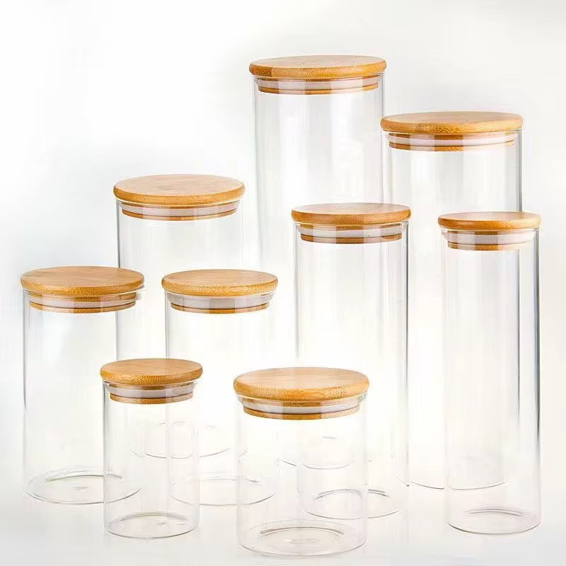 750ml Glass Jar with Bamboo Lid #GJ2330