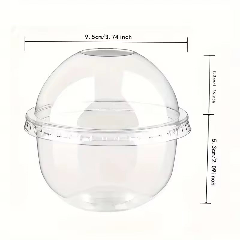 X12pcs - 250ml Plastic Mousse Cake Pudding Box #CB1872