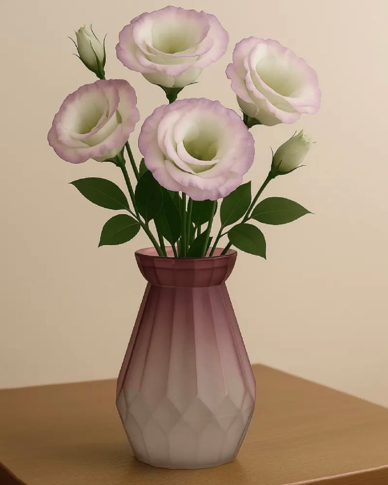 Diamond Design Multi-Color Matte Elegant Flower Desk Decorative Glass Vase 15x8cm #GV2817