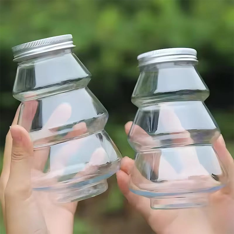 Christmas Tree Shaped Plastic Jar with Silver Lid #PB2383