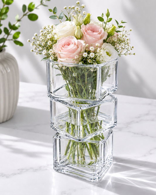 Modern Geometric Crystal Glass Vase
 #GV3922