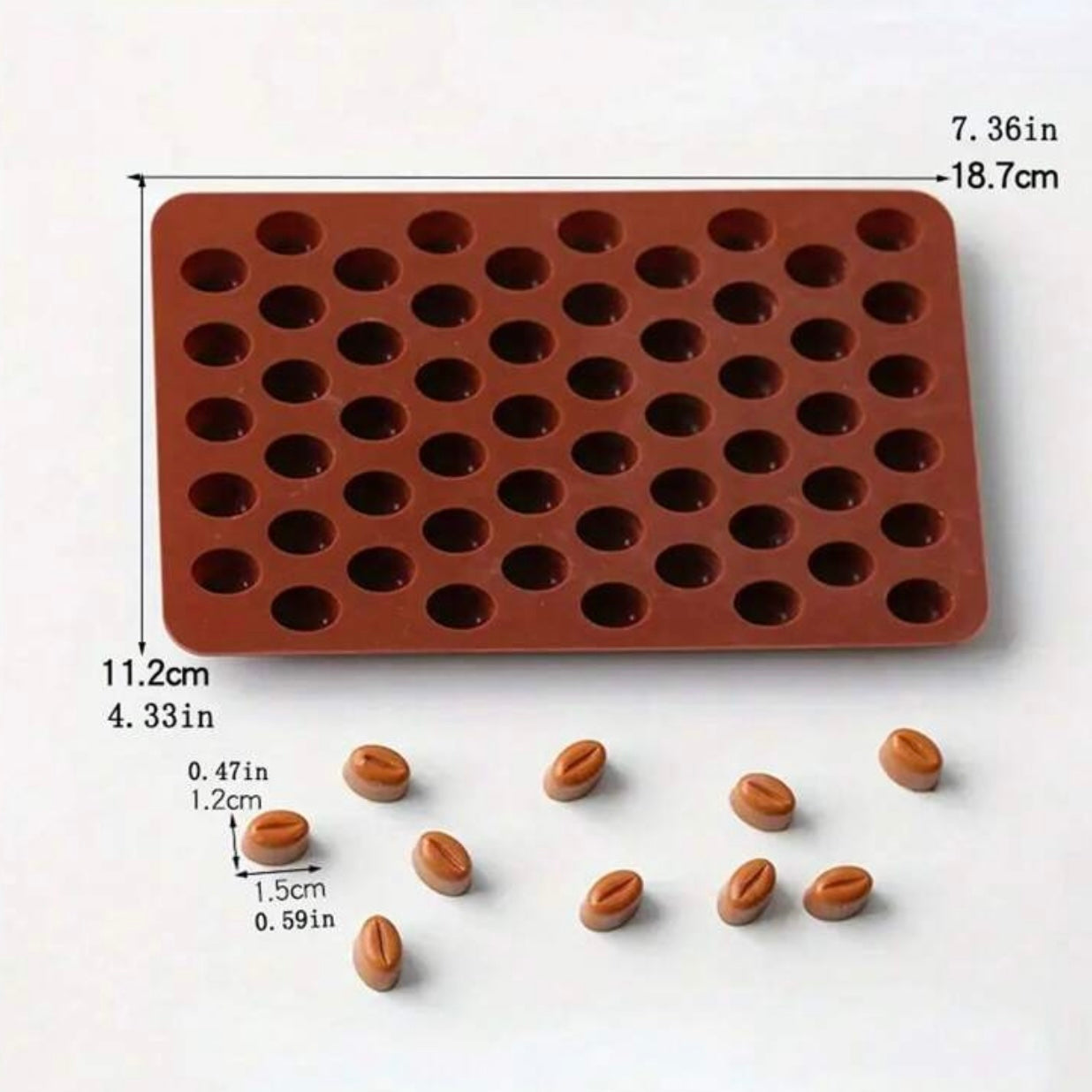 Mini Coffee Bean Silicone Mold #SM2089