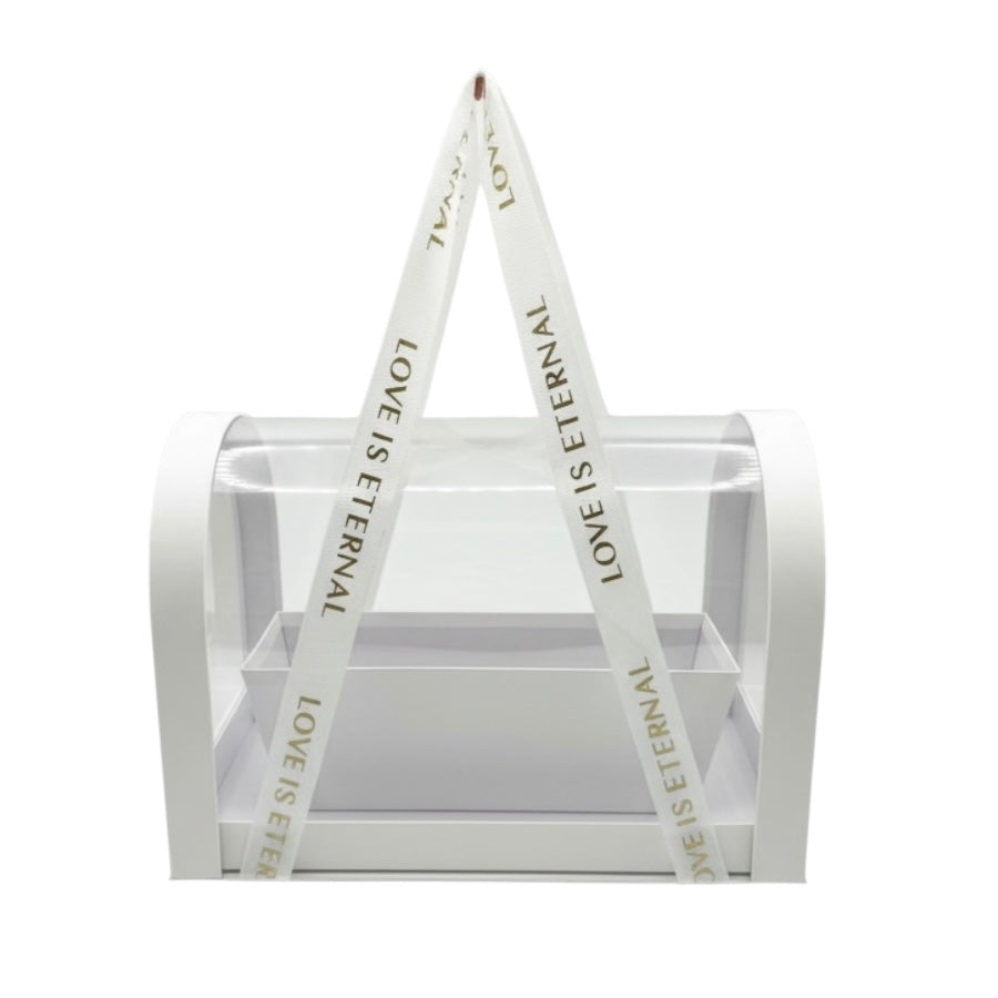 2pcs/set - Luxury Transparent Acrylic Gift Bag with Ribbon Handles #GB2893