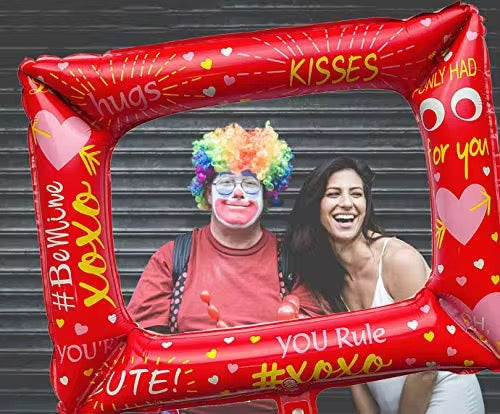 57×55cm Love Selfie Frame Foil Balloon #FB2901