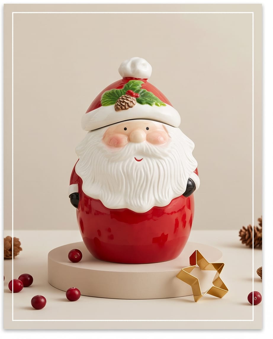 Santa Claus Christmas Cookie Jar #CM4514