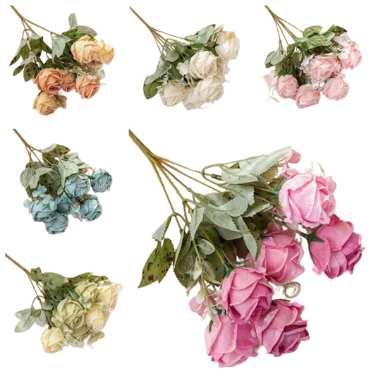 X6pcs Artificial Rose