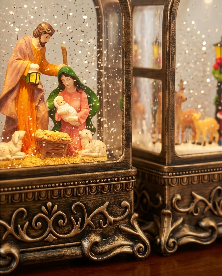 Christmas Snow Globe Lantern #CL4397