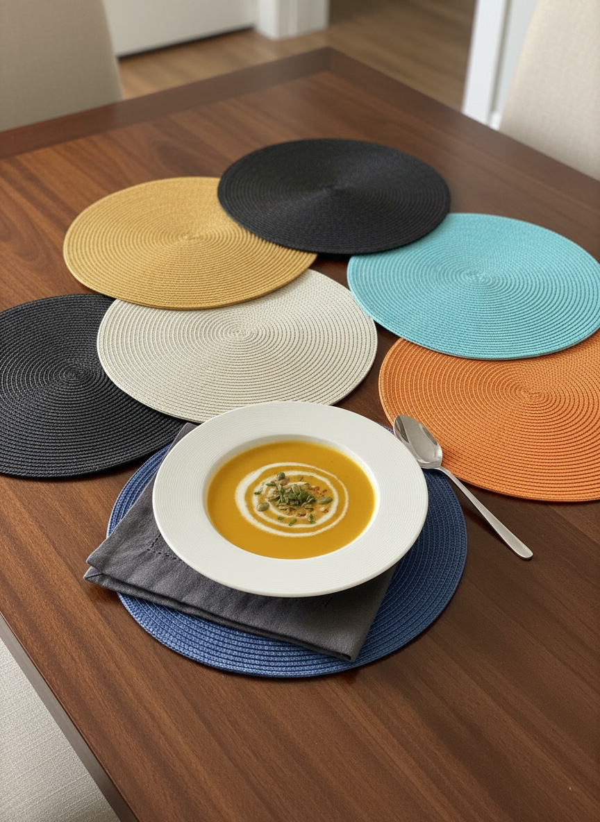 Round Braided Table Placemat – 40 cm #JP3968