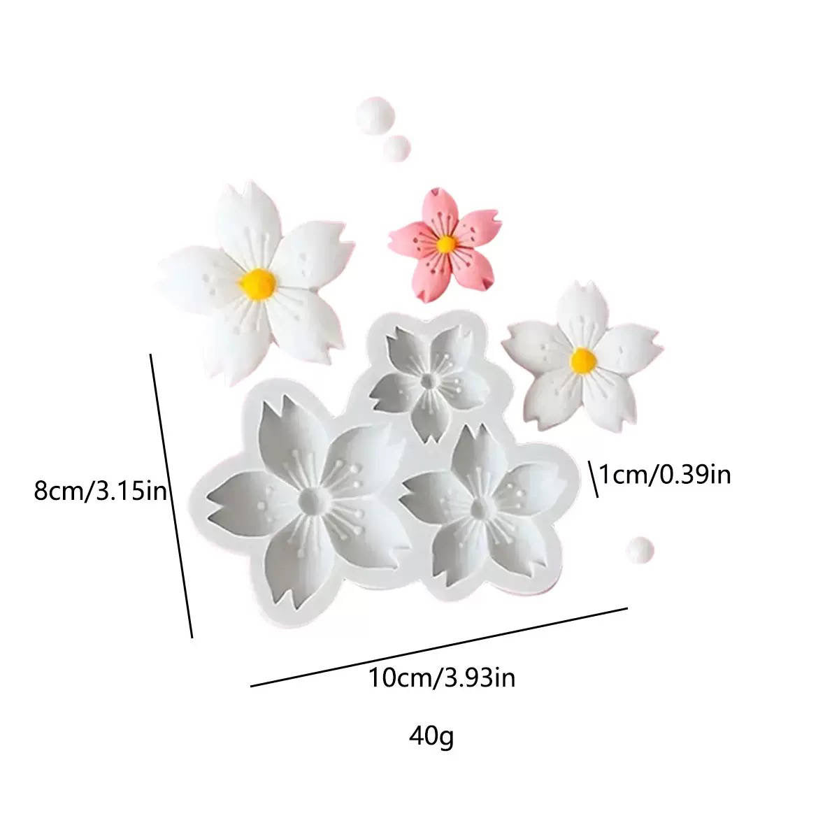 Jasmine shaped silicone mold #SM1974