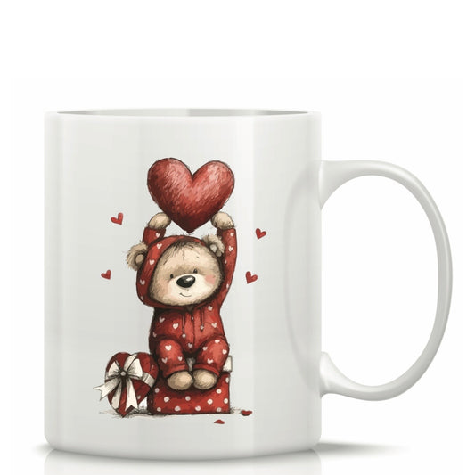 Printed Glass Mug with Cute Illustrations #GM3034