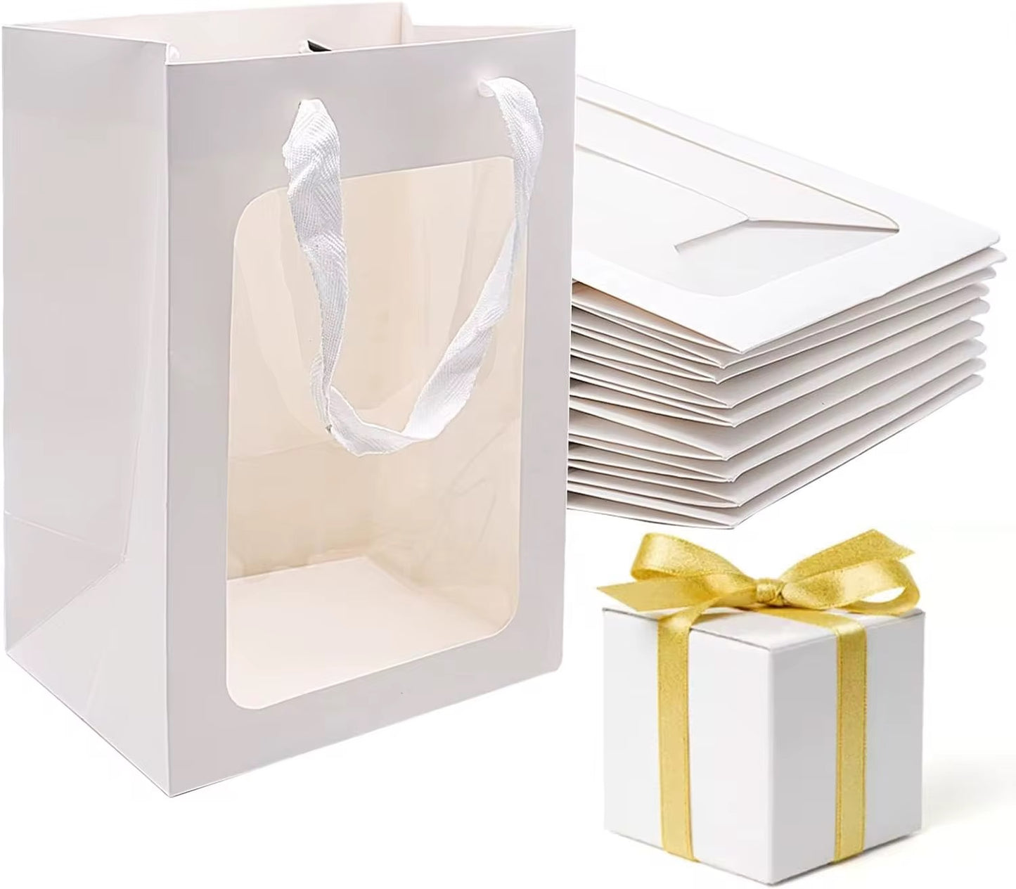 X12pcs Carton Bags With Window#CB2004
