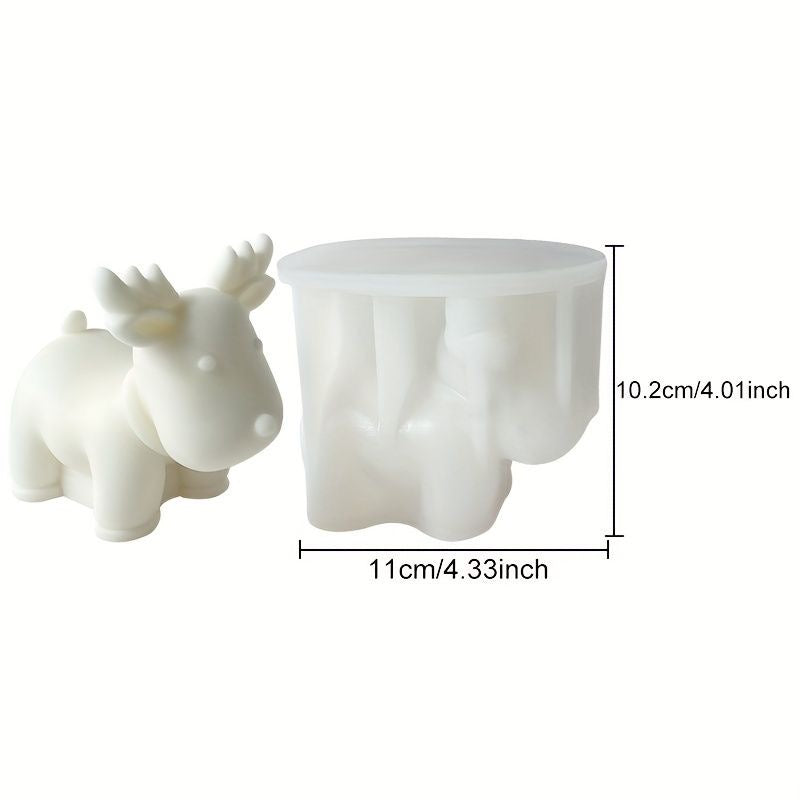 3D Christmas Reindeer Silicone Mold #SM1510
