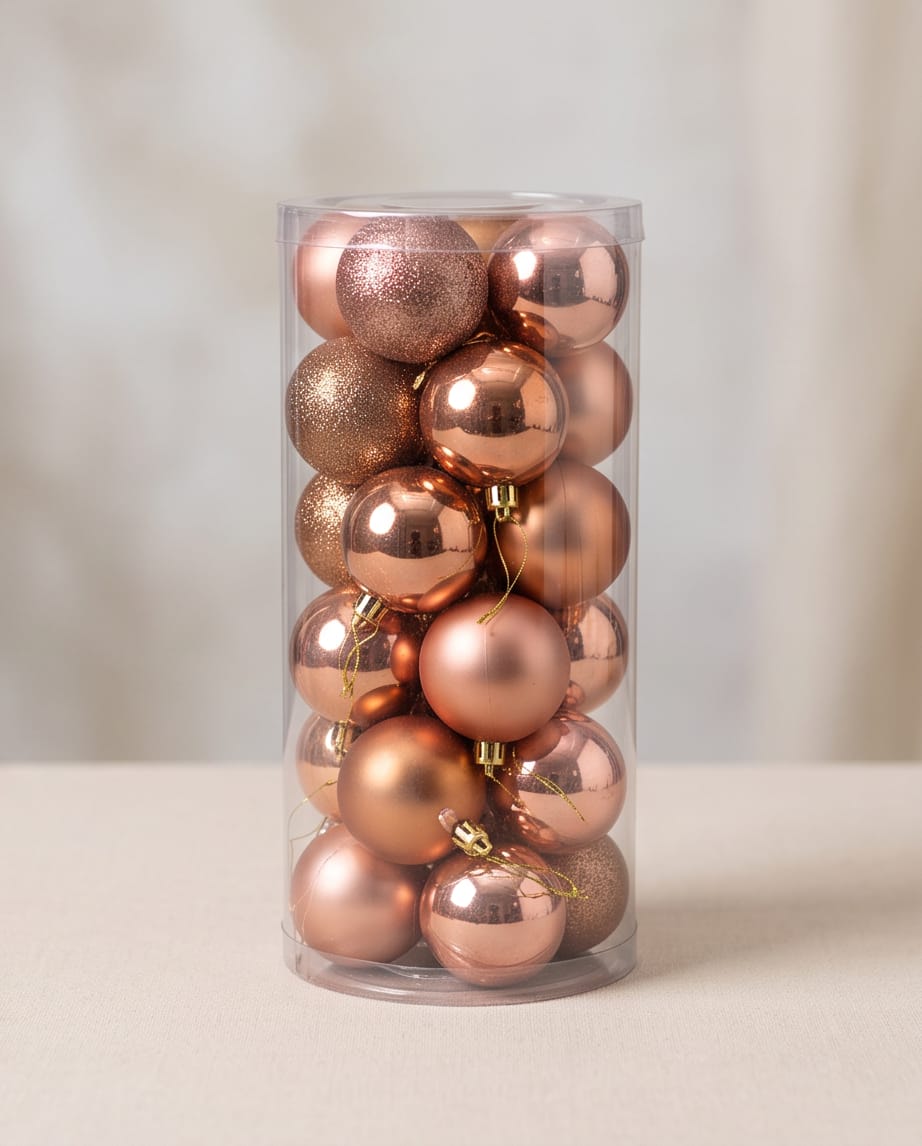 Christmas Baubles Set – 24 Pieces, 6 cm #CD4507
