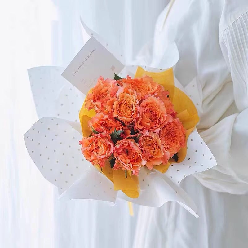 60x57cm Polka Dot Flower Wrapping Paper #WP4081