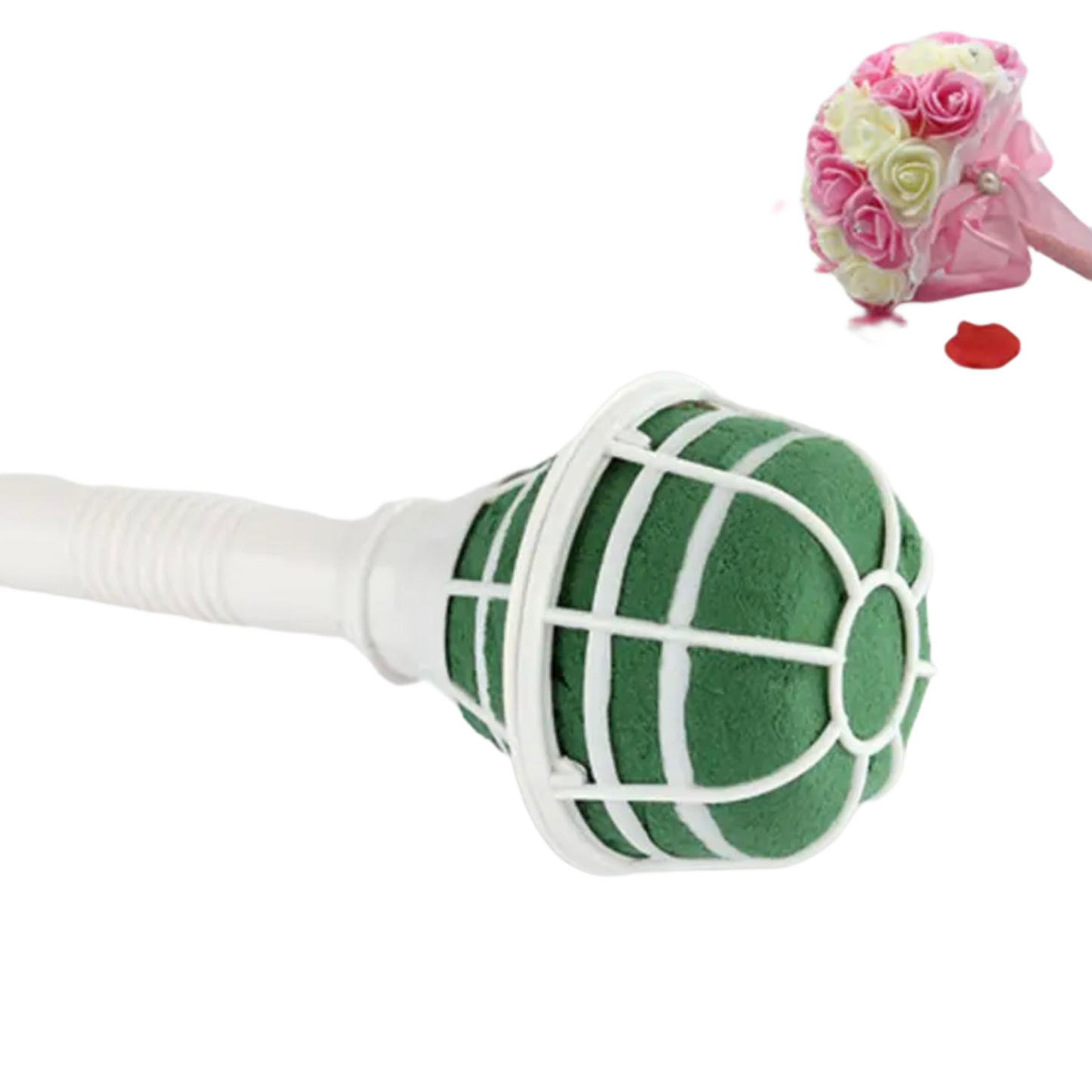 1pc Foam Flower Handle Bouquet Holder #FH1324