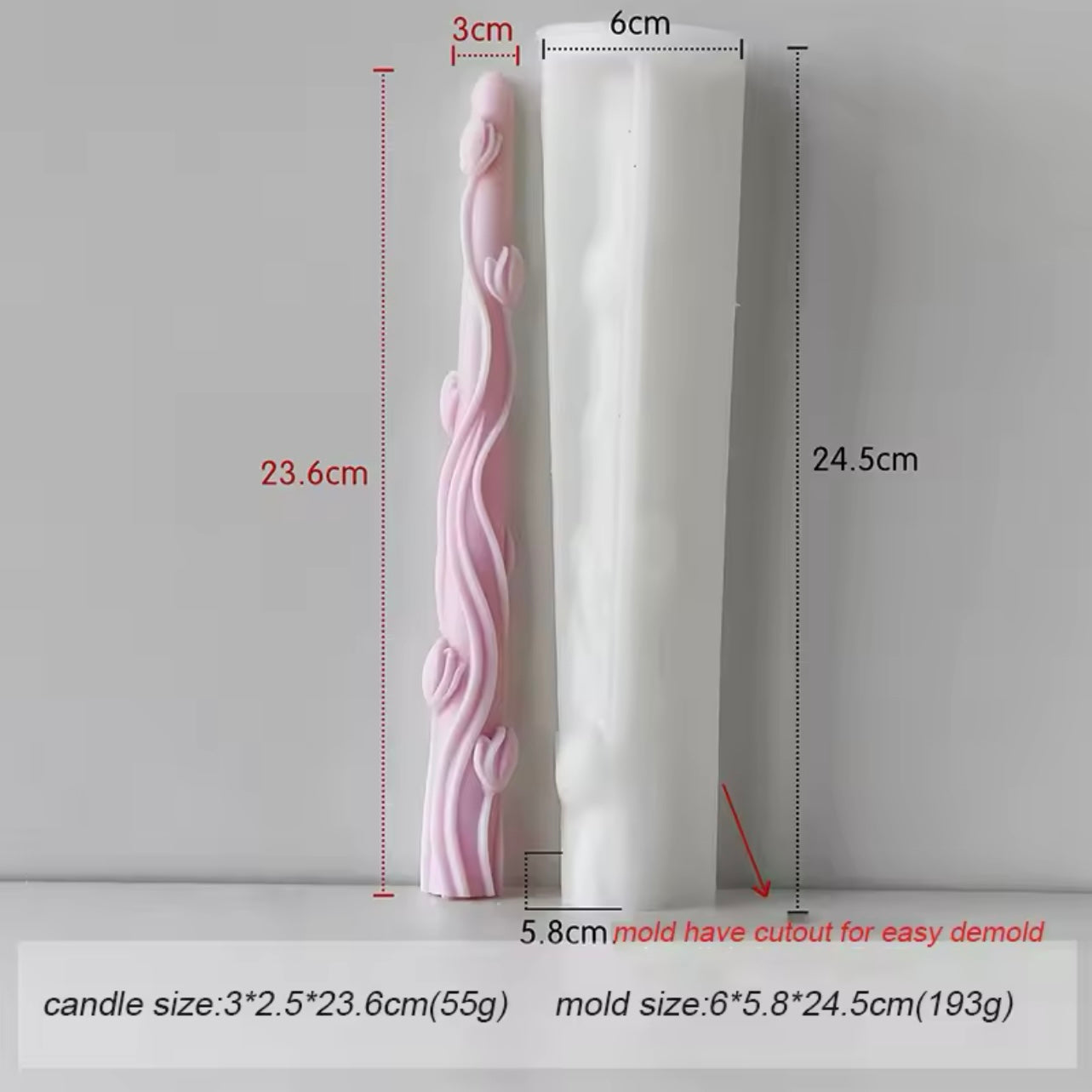 Aromatic Candle Silicone Mold  #SM1945