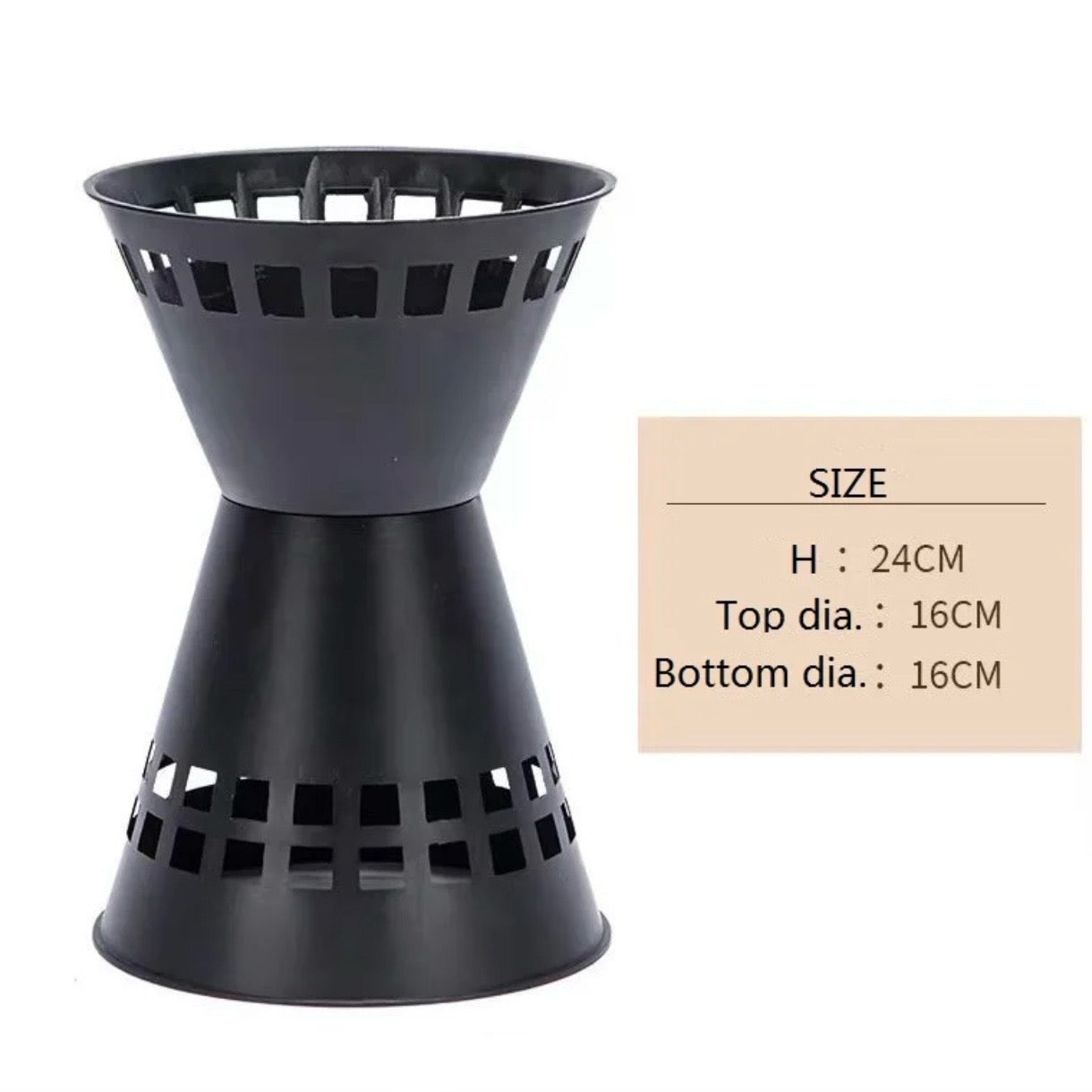 Black Plastic Flower Arranging Container #FC1298