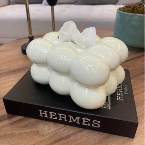 Ceramic Bubble Tissue Box Holder #CV3985