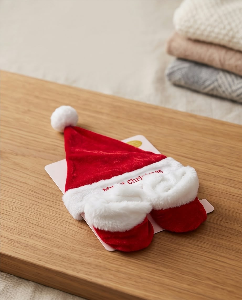 Baby Santa Hat & Bootie Sock Set – My 1st Christmas #SS4381