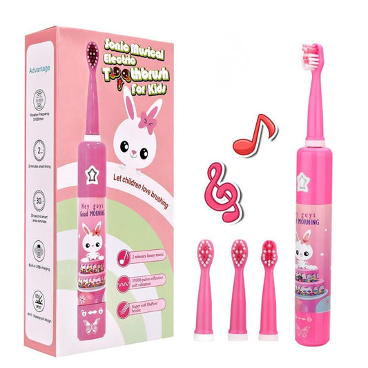 Pink Musical Electric Toothbrush for kids #TF006