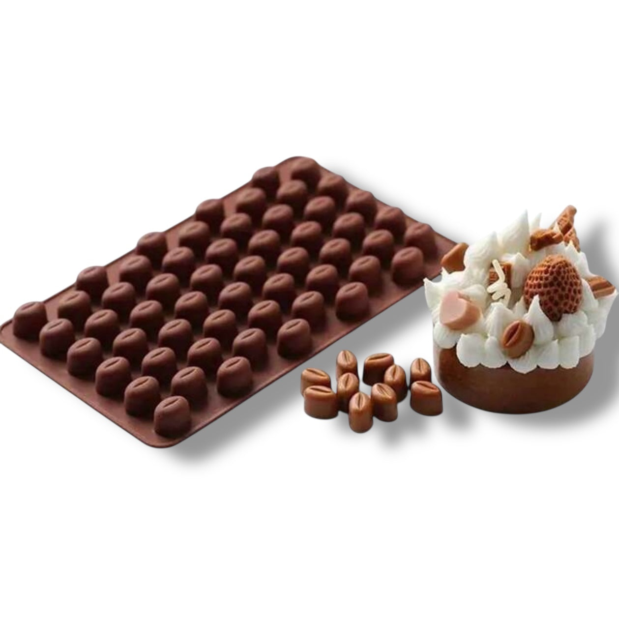 Mini Coffee Bean Silicone Mold #SM2089