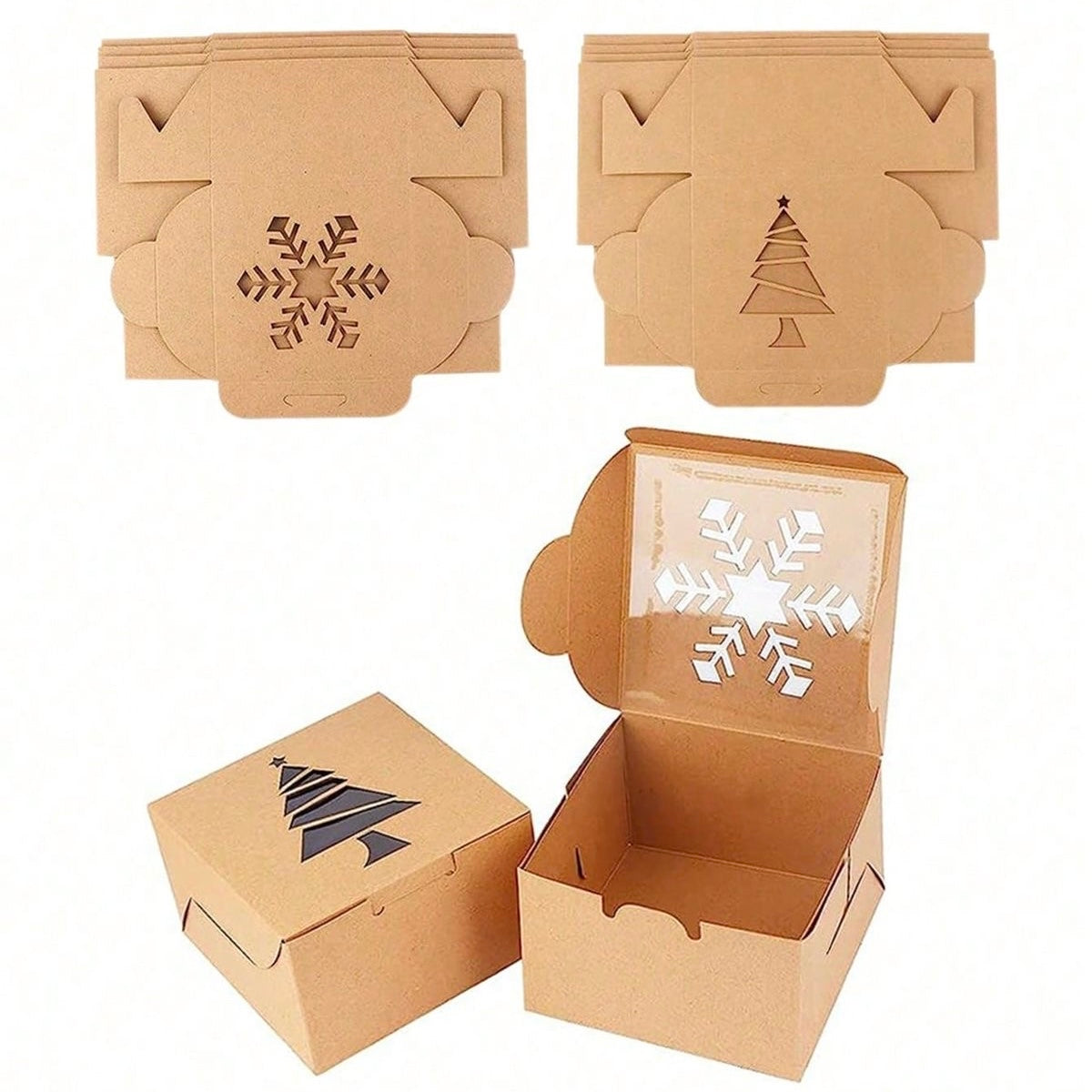 12Pcs Mix Kraft Christmas Box #CB1564