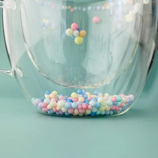 Double Walled Glass Feather Design Cup, High Borosilicate Double Layer Glass Cup For Breakfast Milk Coffee, Drinking Cup For Home #GC1450