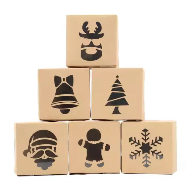 12Pcs Mix Kraft Christmas Box #CB1564