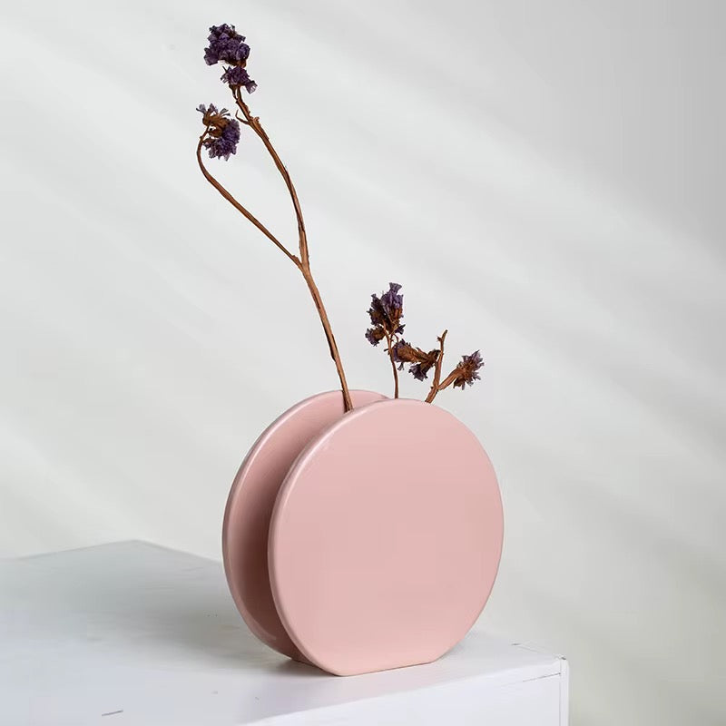 15x5cm Modern Round Ceramic Vase #CV3205
