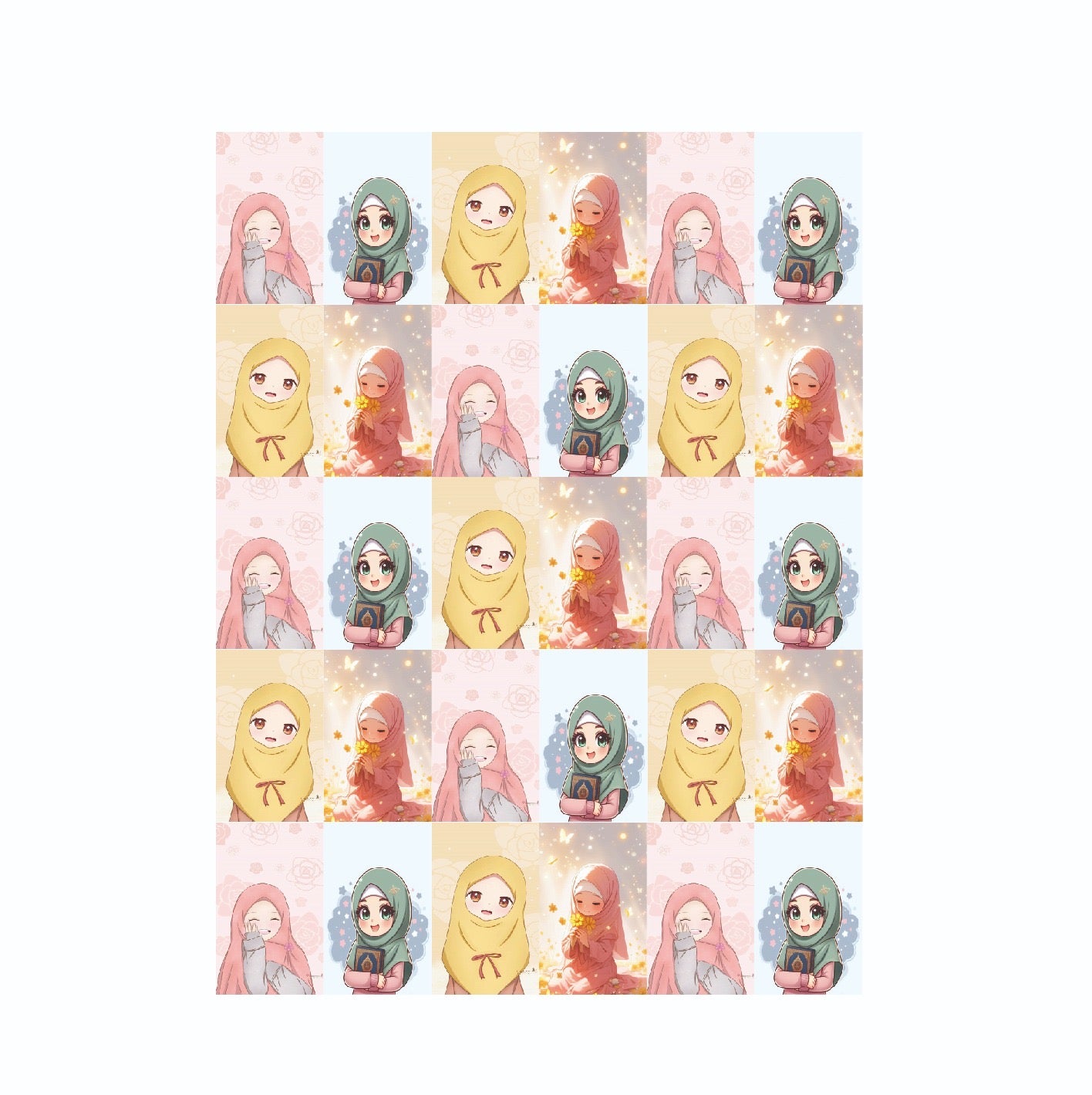 30pcs - Hijab Stickers 10*5cm #HS1871