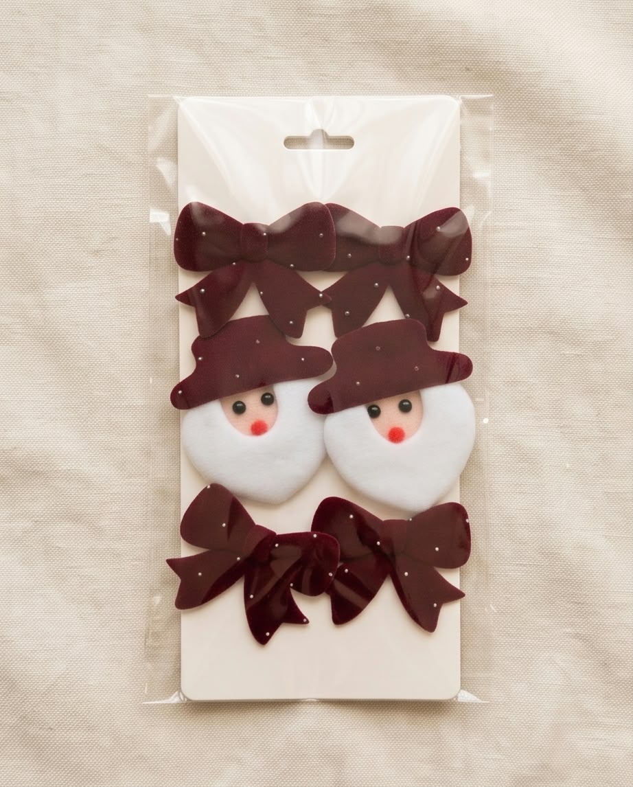 Velvet Christmas Tree Bows – Burgundy Decorative Set #CD4377