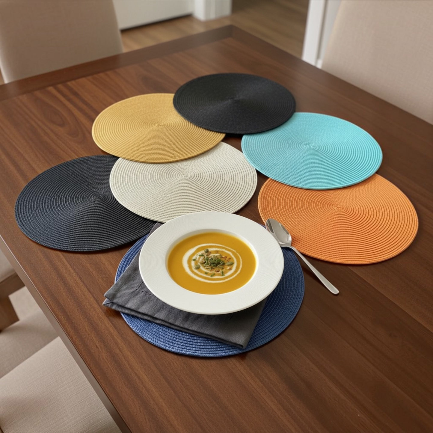 Round Braided Table Placemat – 40 cm #JP3968