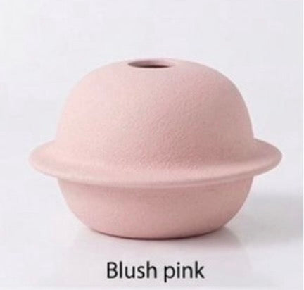 Planet Shape Ceramic Vase – Modern Matte Decorative Vase #CV3226