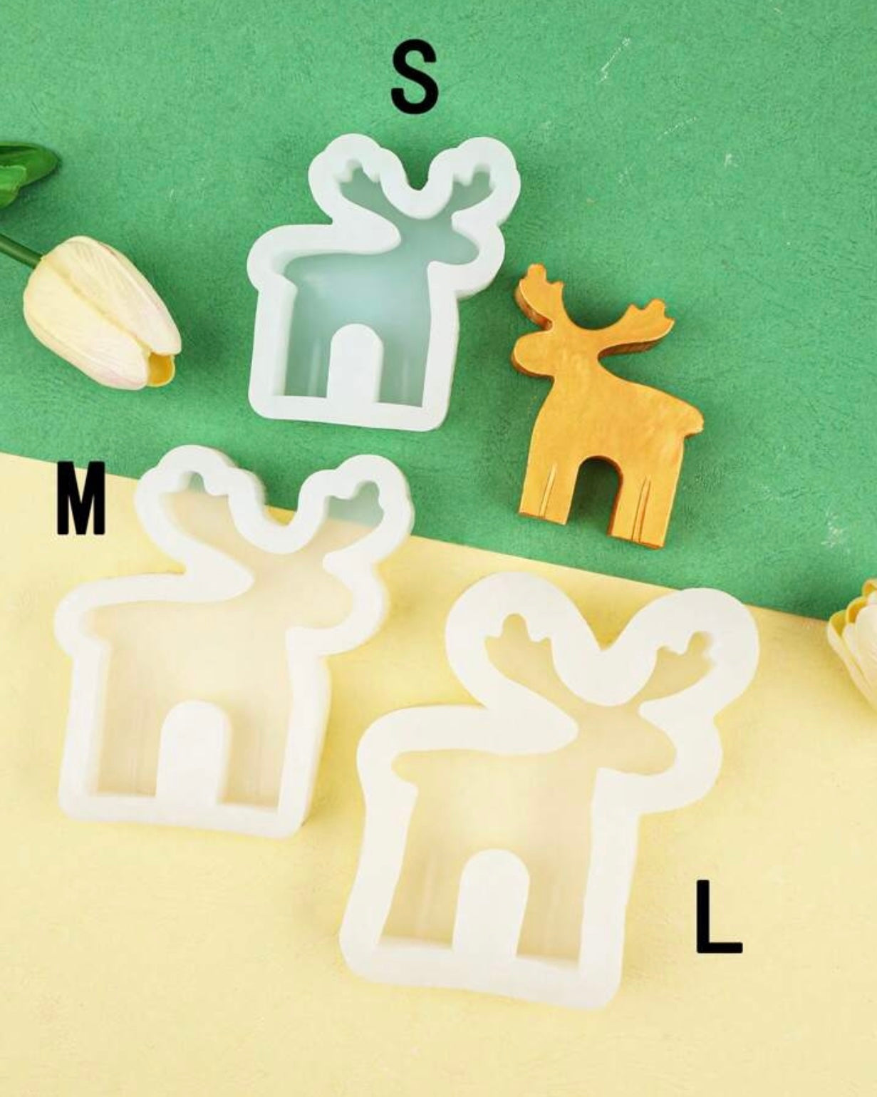1pc Elk Ornament Silicone Mold #SM1493