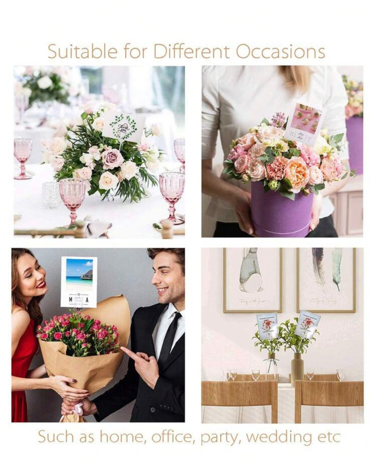 Flower Pick Card Holder x12pcs #CH1077