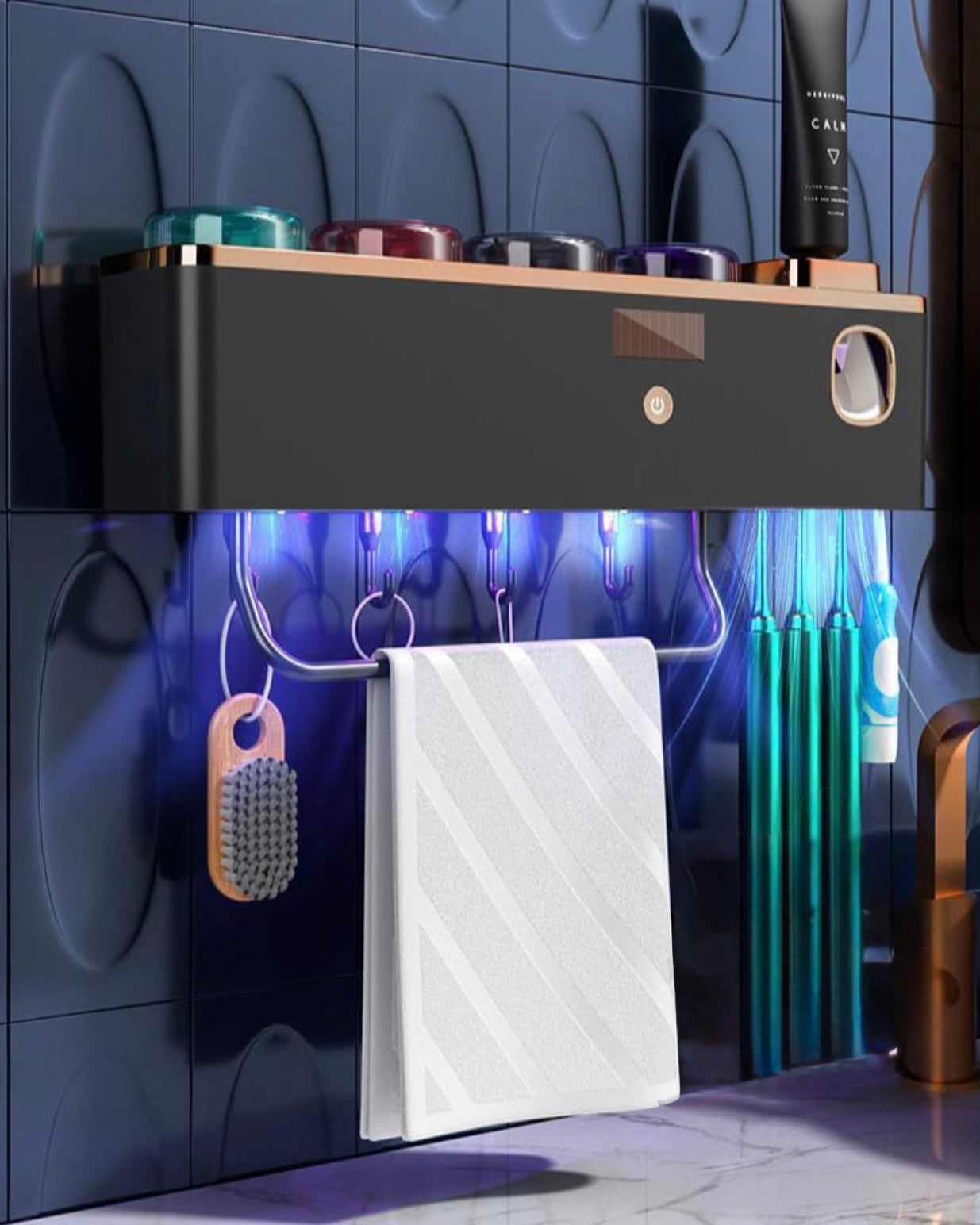 New Design Black Toothbrush/Toothpaste Holder #TF024