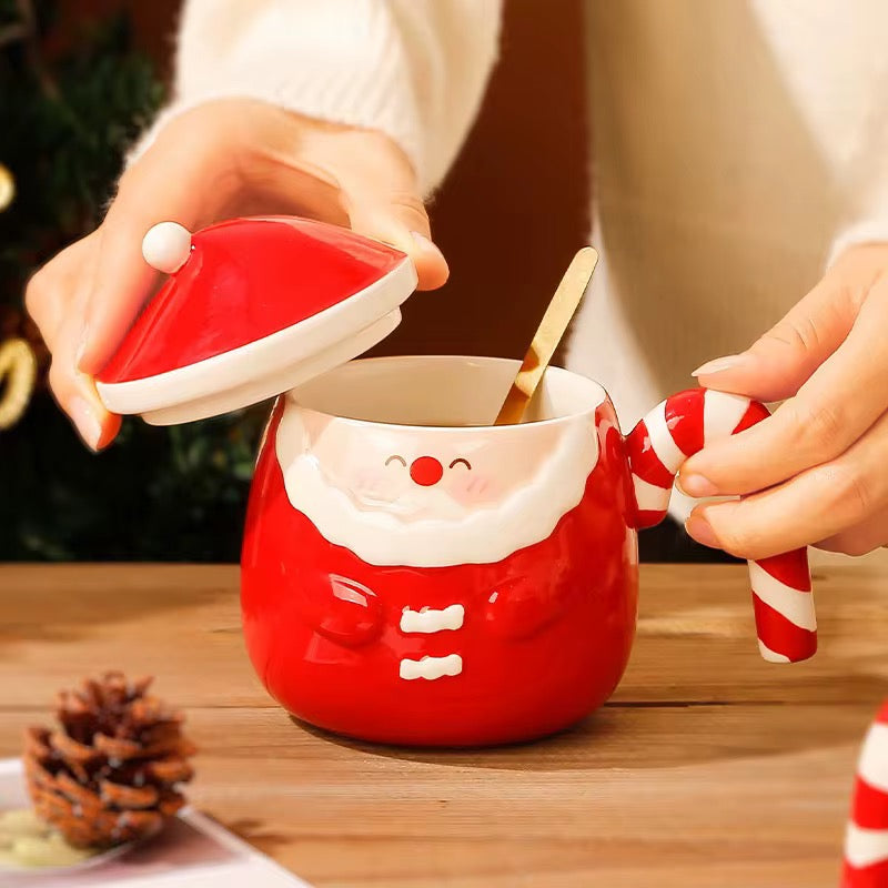 Christmas Mugs With Lid and Spoon #CM2071