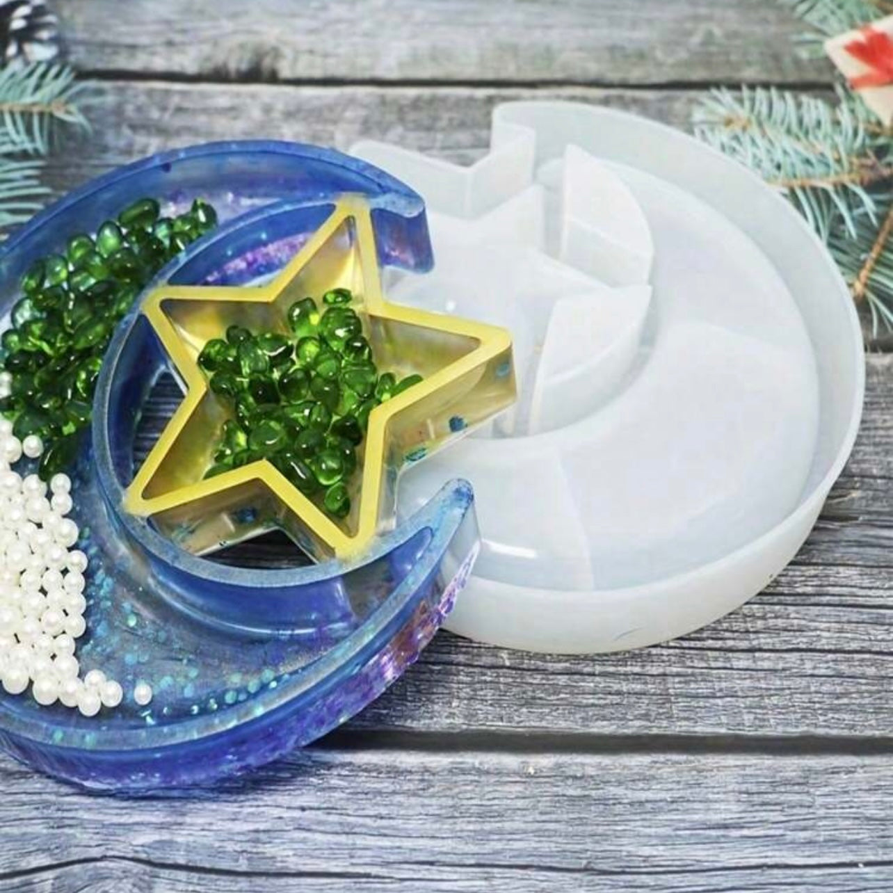 Ramadan Star & Moon Silicone Mold #SM1665