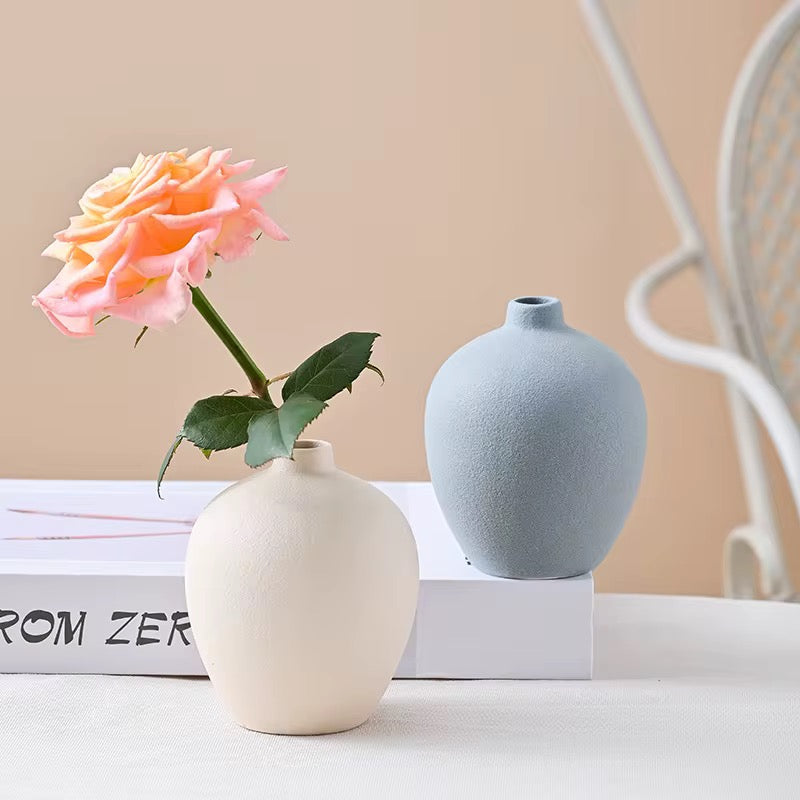 Modern Matte Ceramic Vase – Minimalist Nordic Home Décor #CV3229