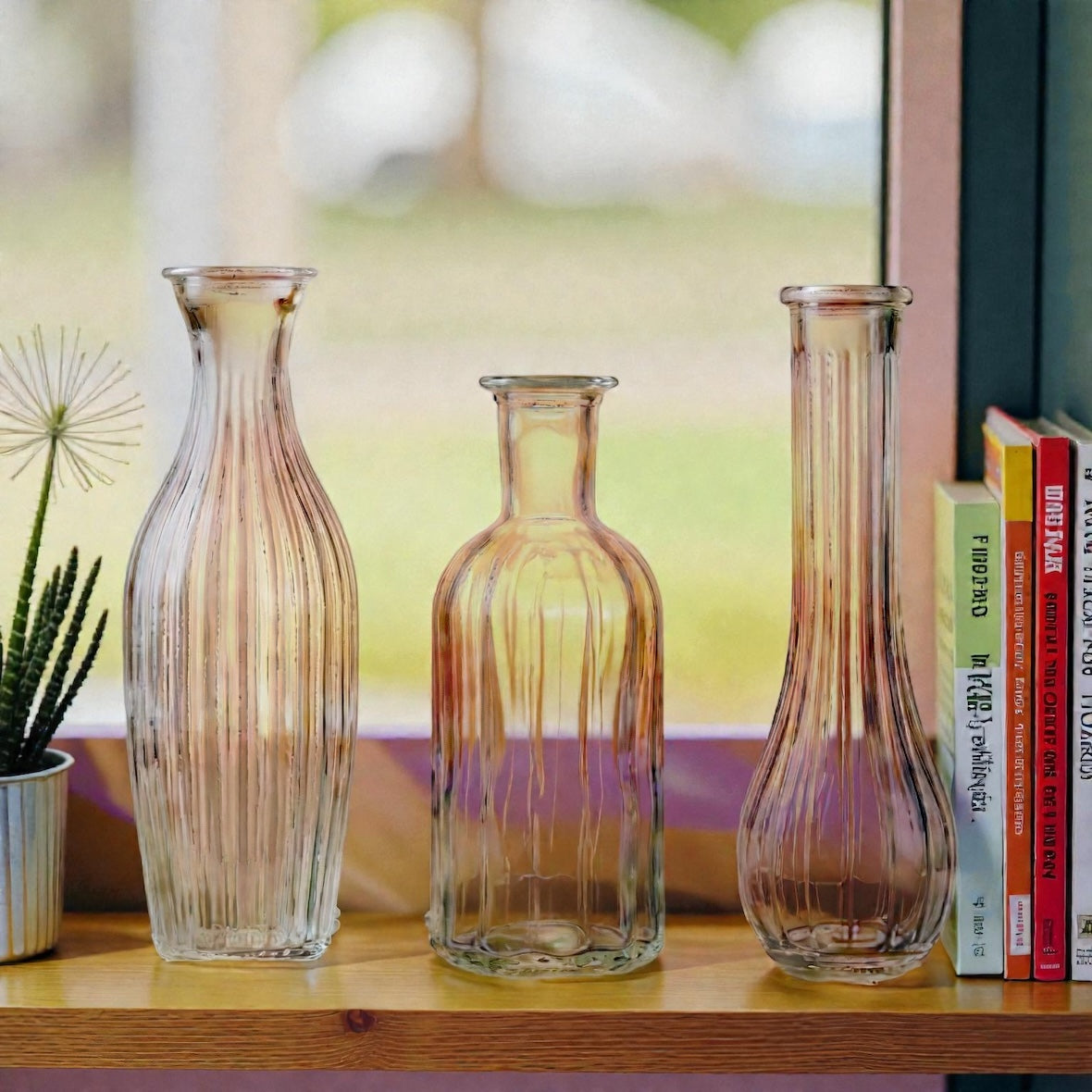 Decorative Clear Glass Flower Vases  #GV2617