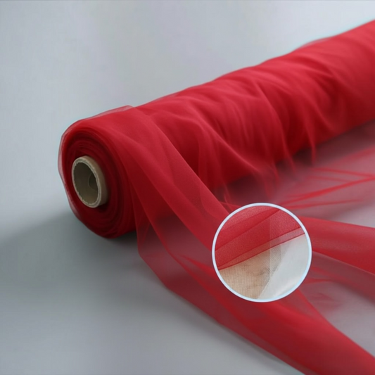 1M Red Premium Soft Tulle Fabric Roll #BC3984